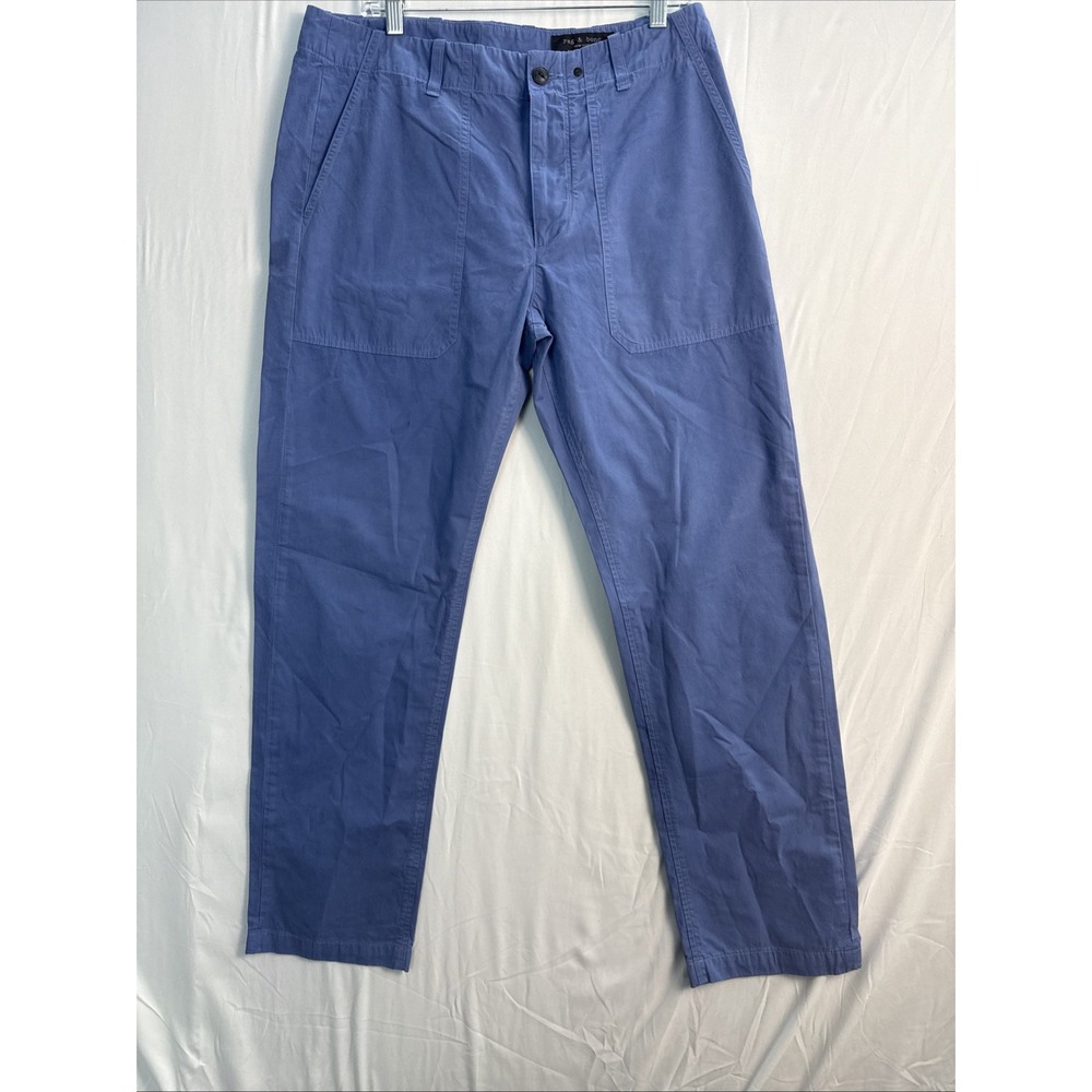 Rag & Bone 32/29 men's green army biker chino (1750)